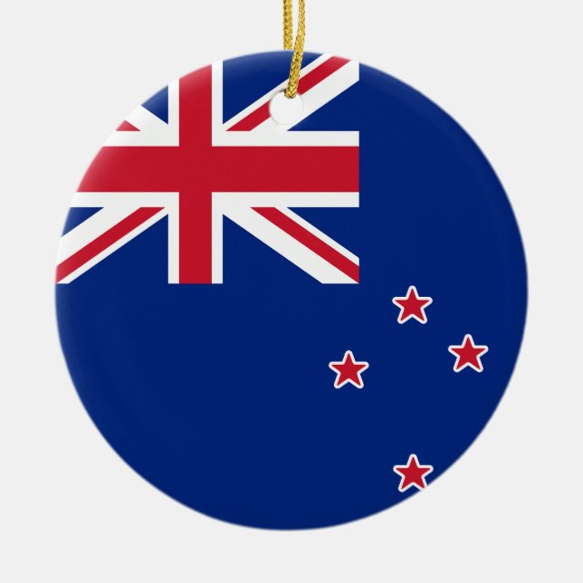 Flag of New Zealand Ceramic Ornament (Front)