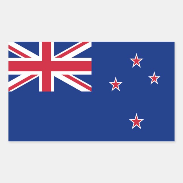 Flag of New Zealand Rectangular Sticker (Front)