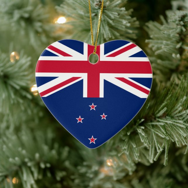 Flag of New Zealand - Stylised Ceramic Ornament (Tree)
