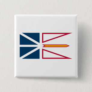 Flag of Newfoundland and Labrador (Canada) 15 Cm Square Badge