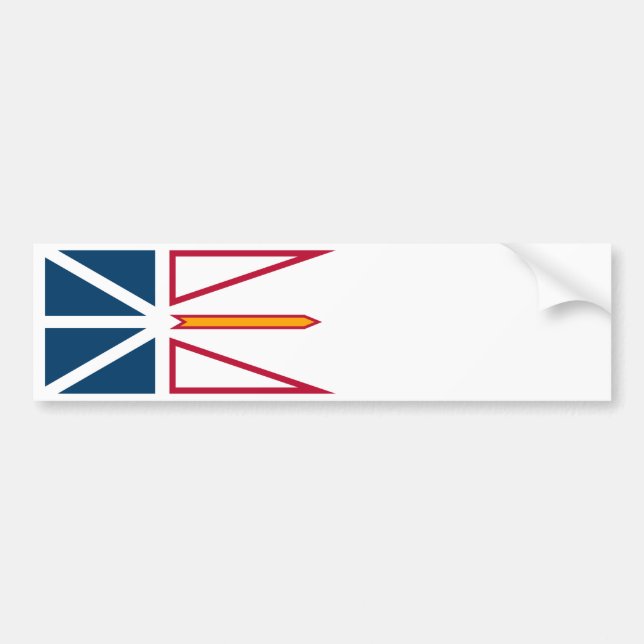 Flag of Newfoundland and Labrador (Canada) Bumper Sticker (Front)