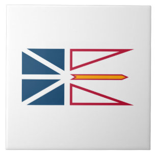Flag of Newfoundland and Labrador (Canada) Ceramic Tile