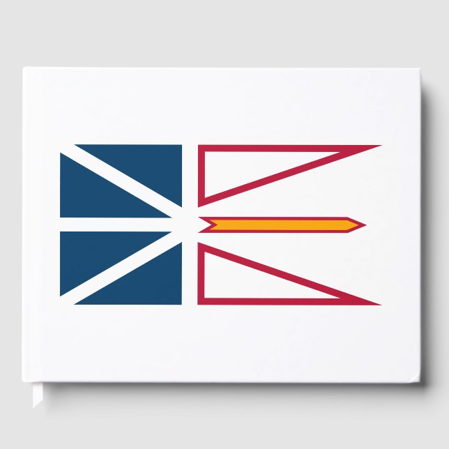 Flag of Newfoundland and Labrador (Canada) Guest Book (Front)