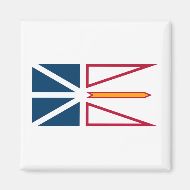 Flag of Newfoundland and Labrador (Canada) Magnet (Front)