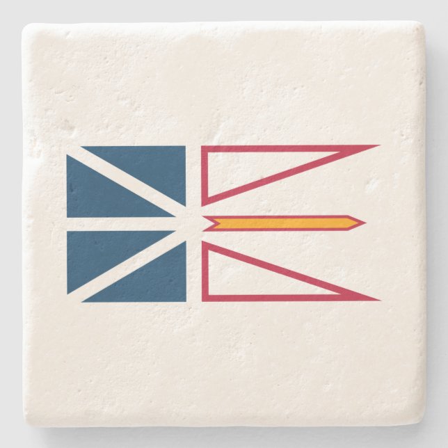 Flag of Newfoundland and Labrador (Canada) Stone Coaster (Front)