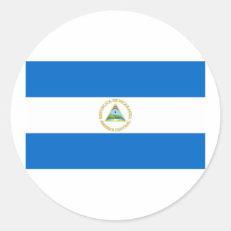 Flag of Nicaragua Classic Round Sticker