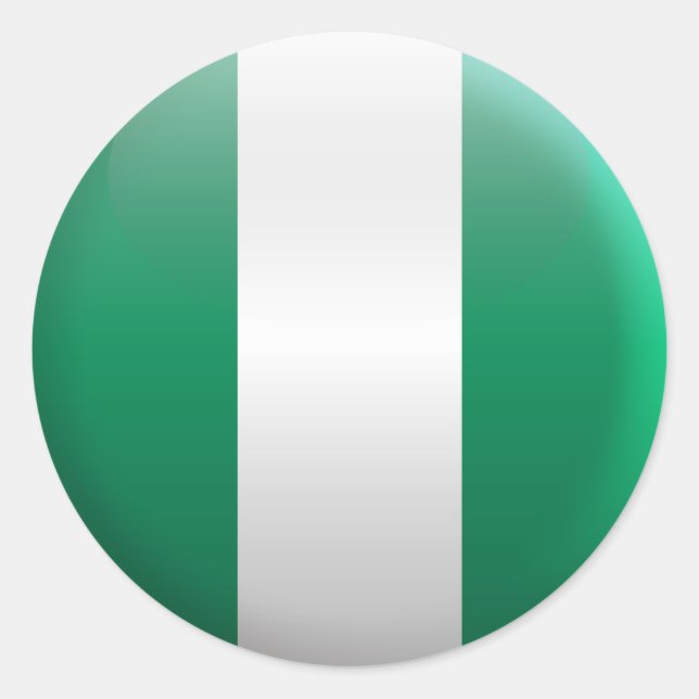 Flag of Nigeria Classic Round Sticker (Front)