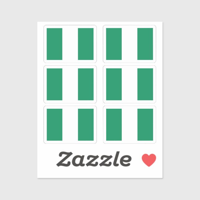 Flag of Nigeria Collection pack of 6 (Sheet)