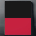 Flag of Nijmegen Plaque<br><div class="desc">Flag of Nijmegen,  The Netherlands
 The flag consists of two horizontal stripes of equal width,  the upper one black and the lower one red</div>