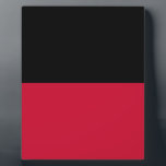 Flag of Nijmegen Plaque<br><div class="desc">Flag of Nijmegen,  The Netherlands
 The flag consists of two horizontal stripes of equal width,  the upper one black and the lower one red</div>