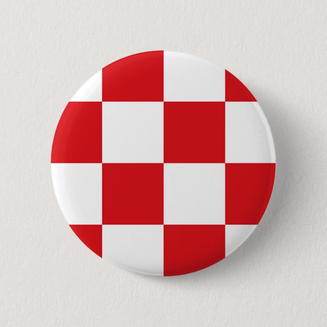 Flag of North Brabant 6 Cm Round Badge (Front)
