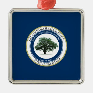 Flag of North Charleston (South Carolina) Metal Ornament