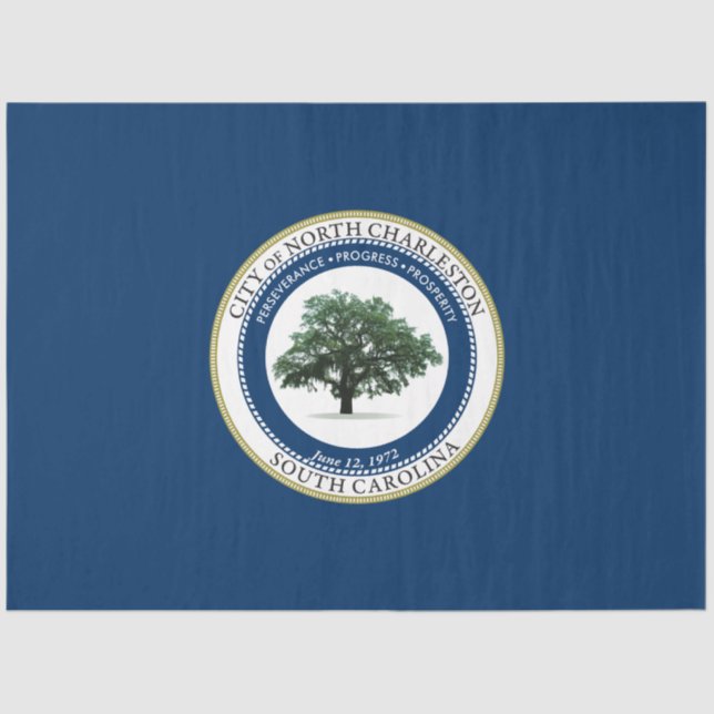 Flag of North Charleston (South Carolina) Tissue Paper (Front)