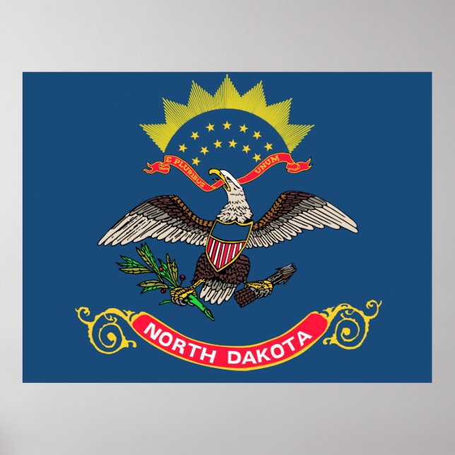Flag of North Dakota Poster (Front)