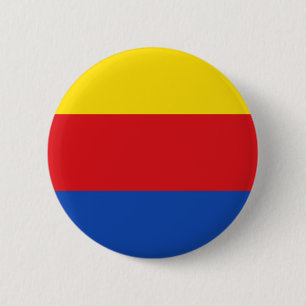 Flag of North Holland 6 Cm Round Badge