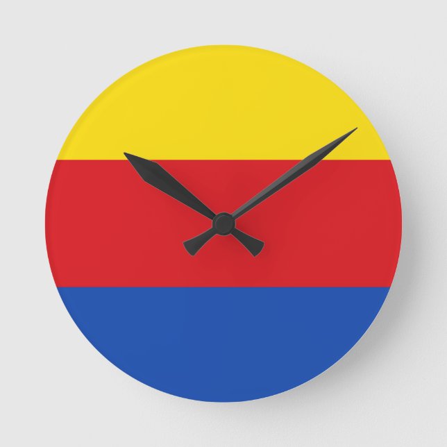 Flag of North Holland Round Clock (Front)