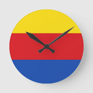 Flag of North Holland Round Clock