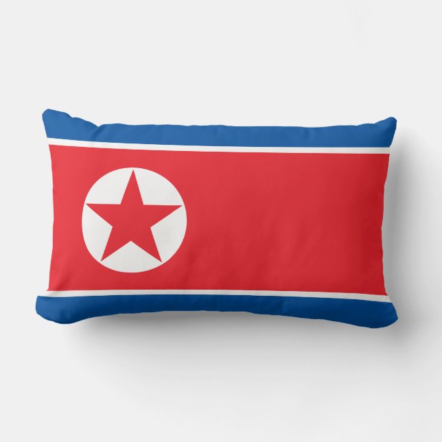 Flag of North Korea (DPRK) Lumbar Cushion (Front)