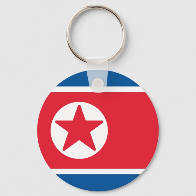 Flag of North Korea Key Ring (Front)