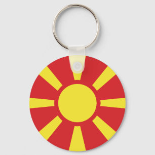 Flag of North Macedonia Key Ring