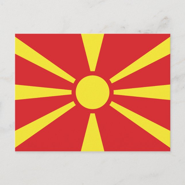 Flag of North Macedonia Postcard (Front)