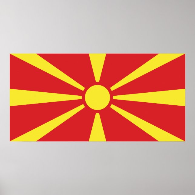 Flag of North Macedonia Poster (Front)