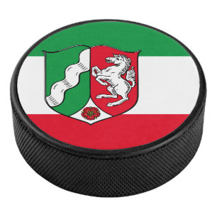 Flag of North-Rhine Westphalia Hockey Puck