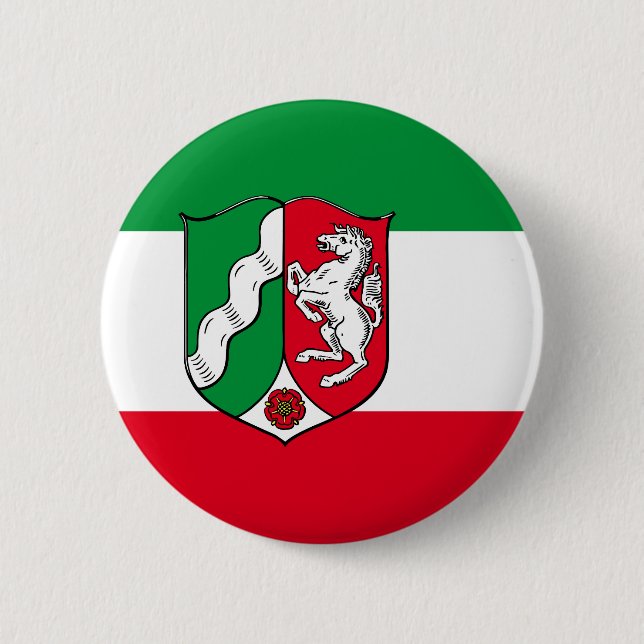 Flag of North-Rhine Westphalia Pinback Button (Front)