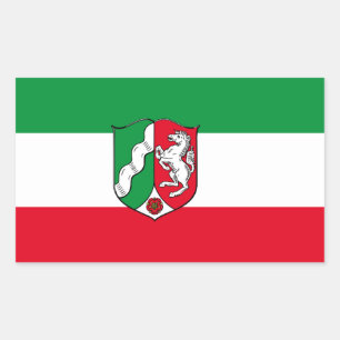 Flag of North-Rhine Westphalia Rectangular Sticker