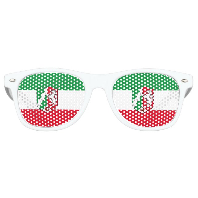Flag of North-Rhine Westphalia Retro Sunglasses (Front)