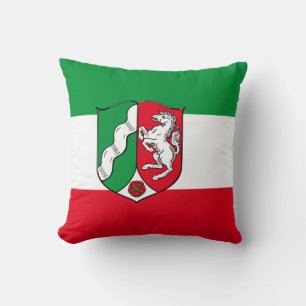 Flag of North-Rhine Westphalia Throw Pillow