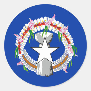 Flag of Northern Mariana Islands Classic Round Sticker