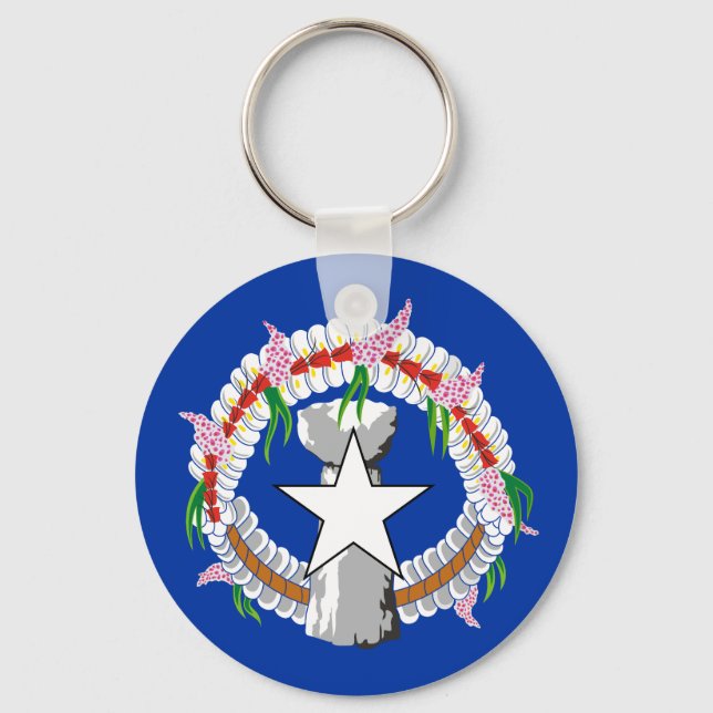 Flag of Northern Mariana Islands Key Ring (Front)