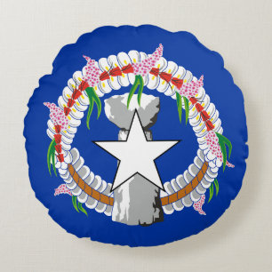 Flag of Northern Mariana Islands Round Cushion
