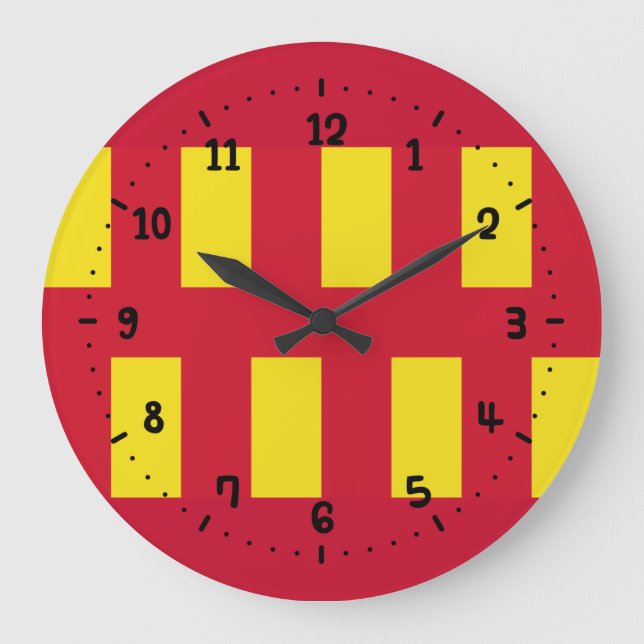 Flag of Northumberland Large Clock (Front)