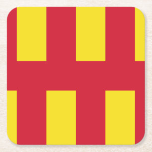Flag of Northumberland Square Paper Coaster