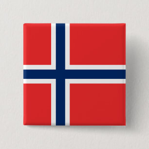 Flag of Norway 15 Cm Square Badge