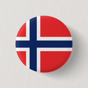 Flag of Norway 3 Cm Round Badge