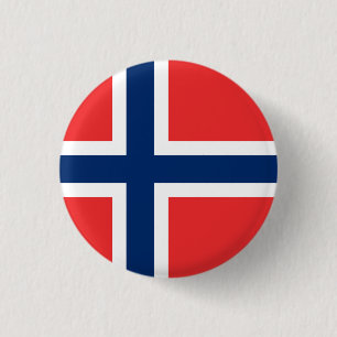 Flag of Norway 3 Cm Round Badge