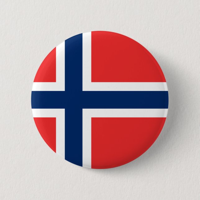 Flag of Norway 6 Cm Round Badge (Front)
