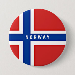 Flag of Norway 7.5 Cm Round Badge