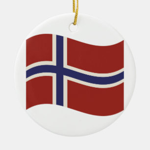 Flag of Norway Ceramic Ornament