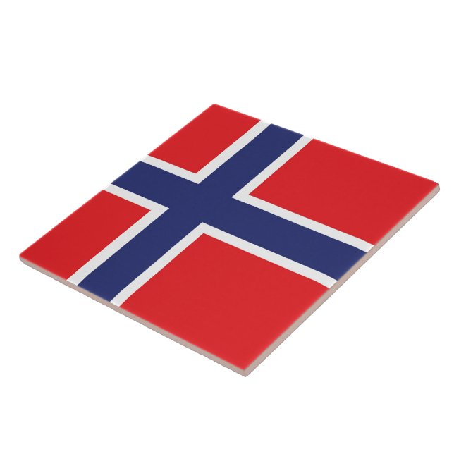 Flag of Norway Ceramic Tile (Side)