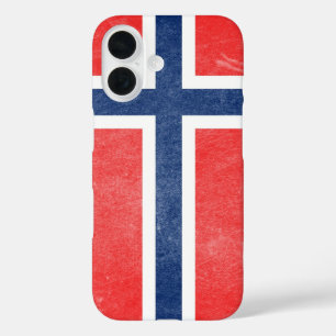 Flag of Norway Grunge iPhone 16 Case