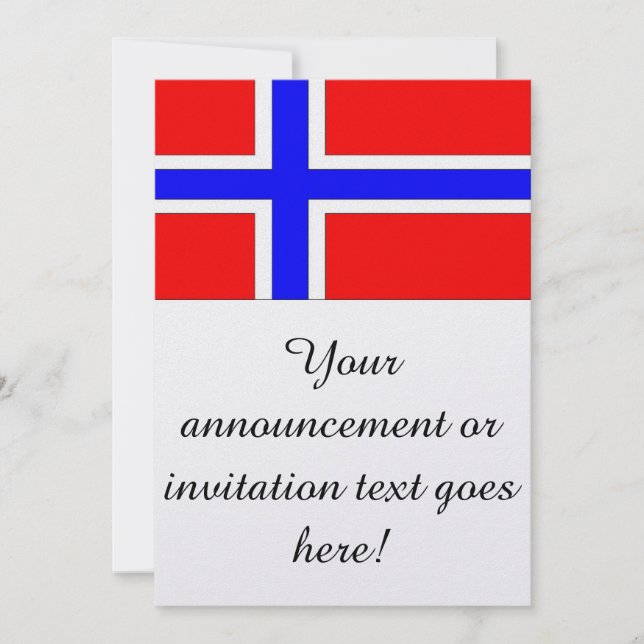 Flag of Norway Invitation (Front)