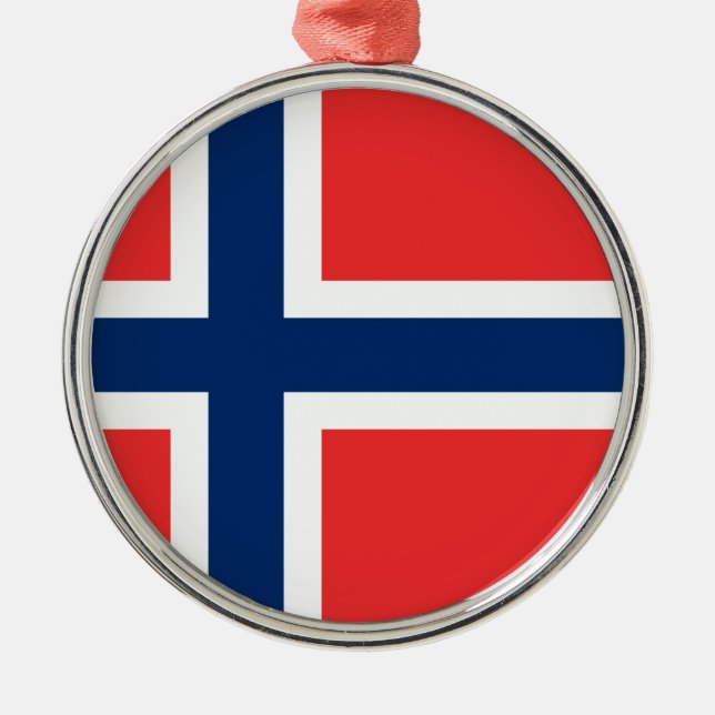 Flag of Norway Metal Ornament (Front)