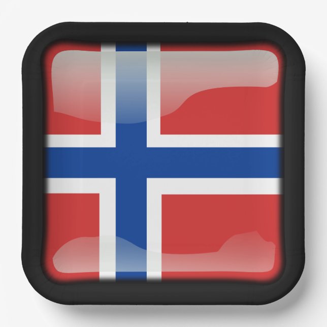 Flag_of_Norway Paper Plate (Front)