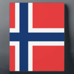 Flag of Norway Plaque<br><div class="desc">Flag of Norway - Det norske flagget - Norges flagg</div>