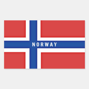 Flag of Norway Rectangular Sticker