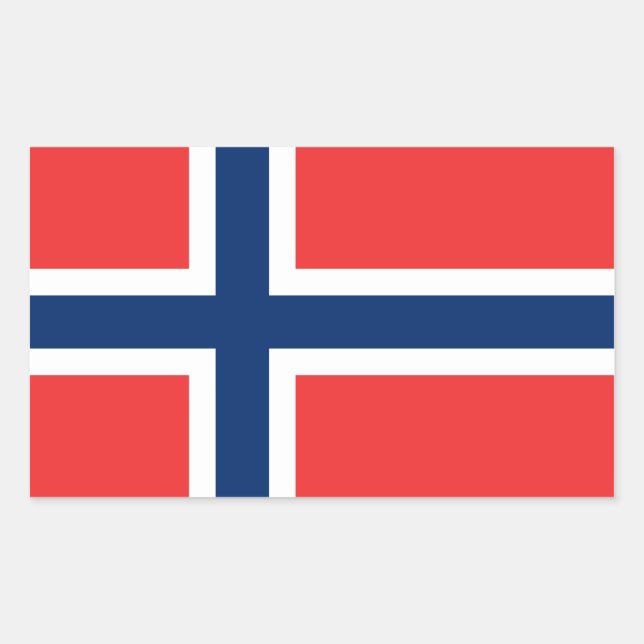 Flag of Norway Rectangular Sticker (Front)